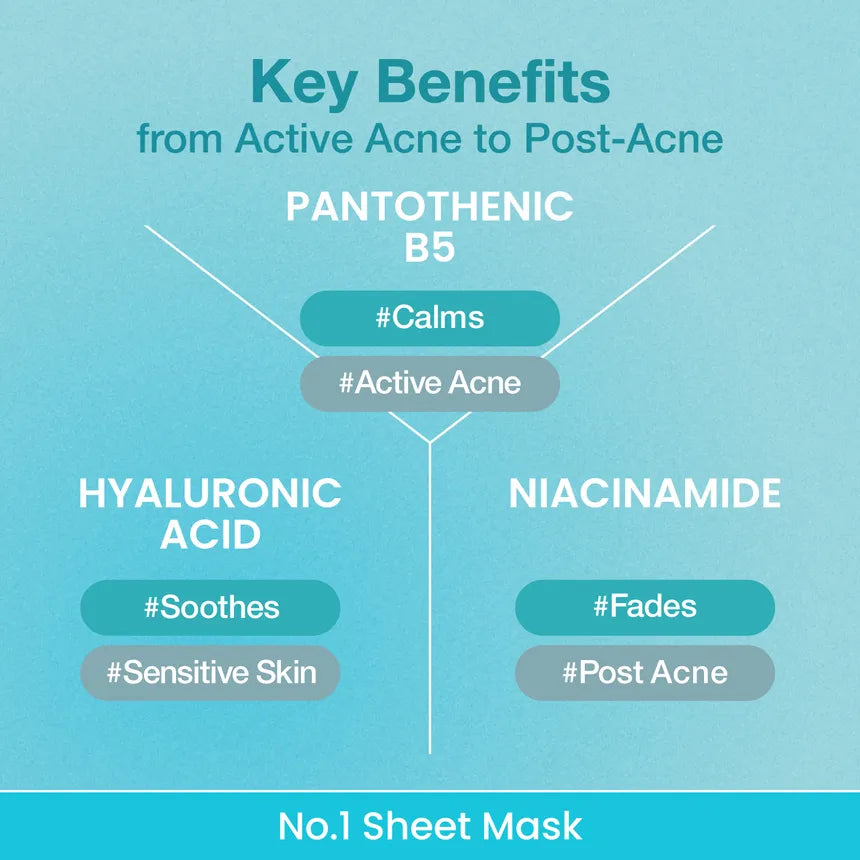 NUMBUZIN No.1 Pantothenic B5 Hyaluronic Active Clear Mask 5ea