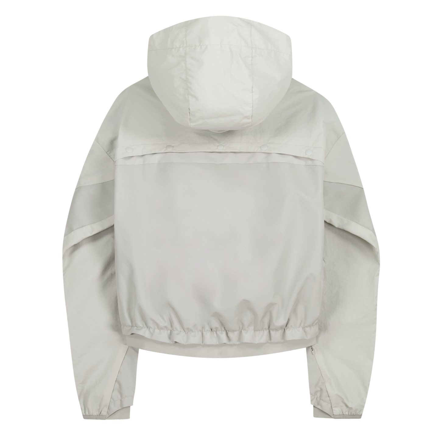 Paneled Crop Shell Jacket Warm Grey