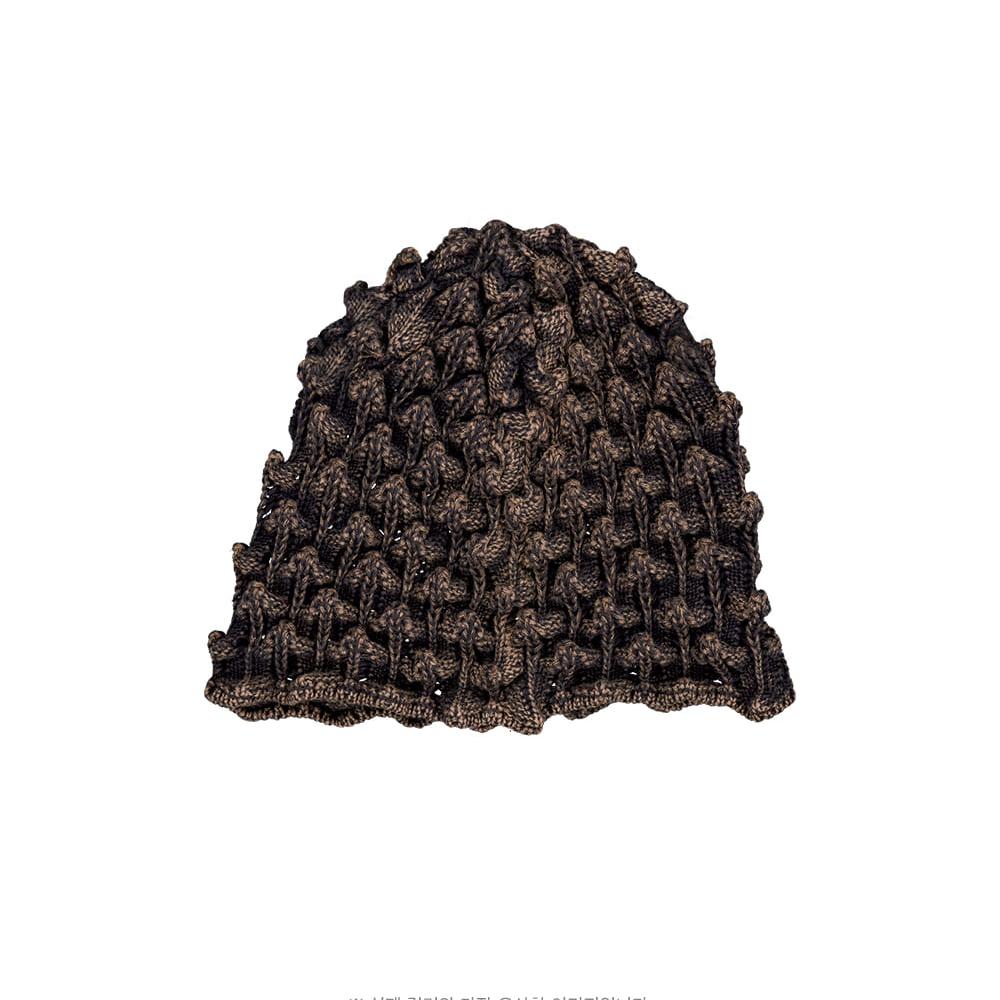 Romanesco knit beanie dark brown