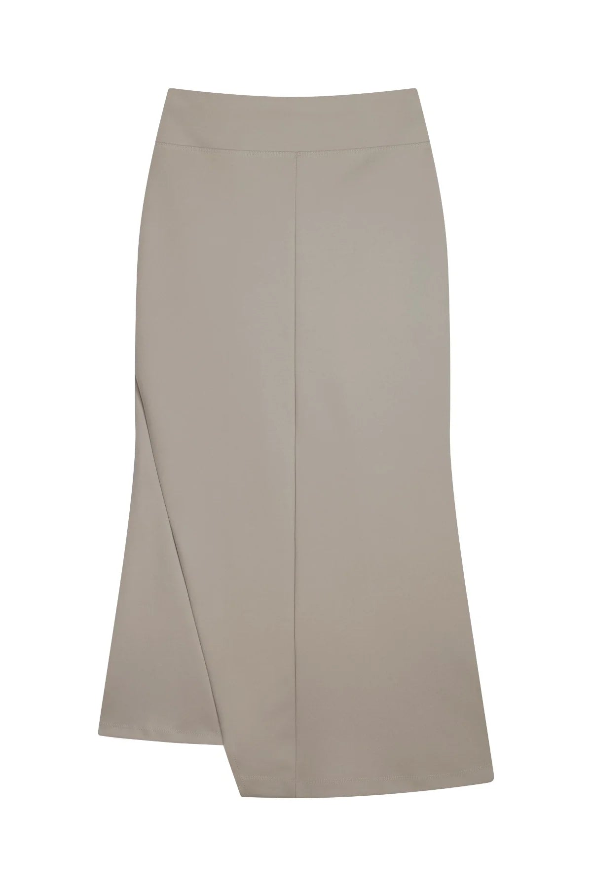 ASYMMETRIC MERMAID JERSEY SKIRT - BEIGE