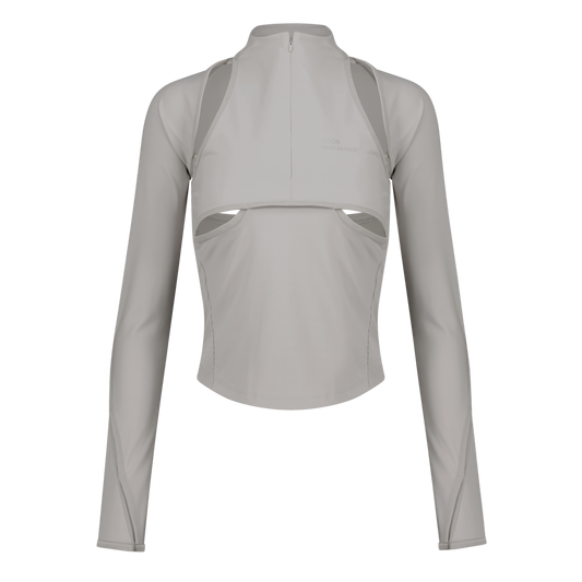 Detachable Bolero Halter T Warm Grey