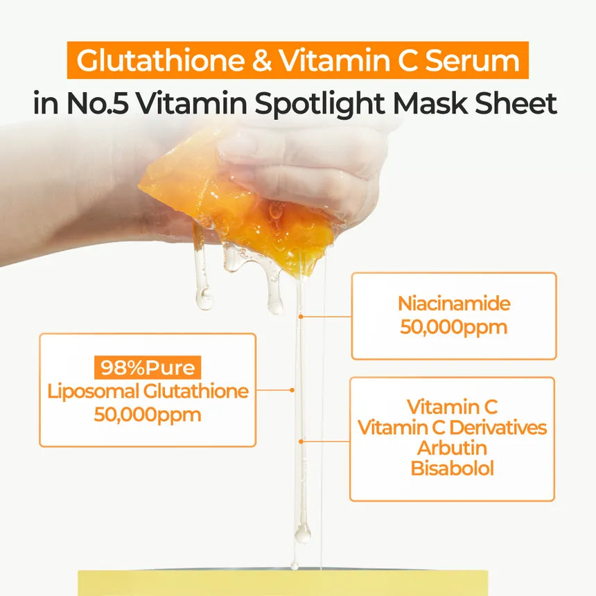 NUMBUZIN No.5+ Glutathione Vitamin Concentrated Mask 5ea