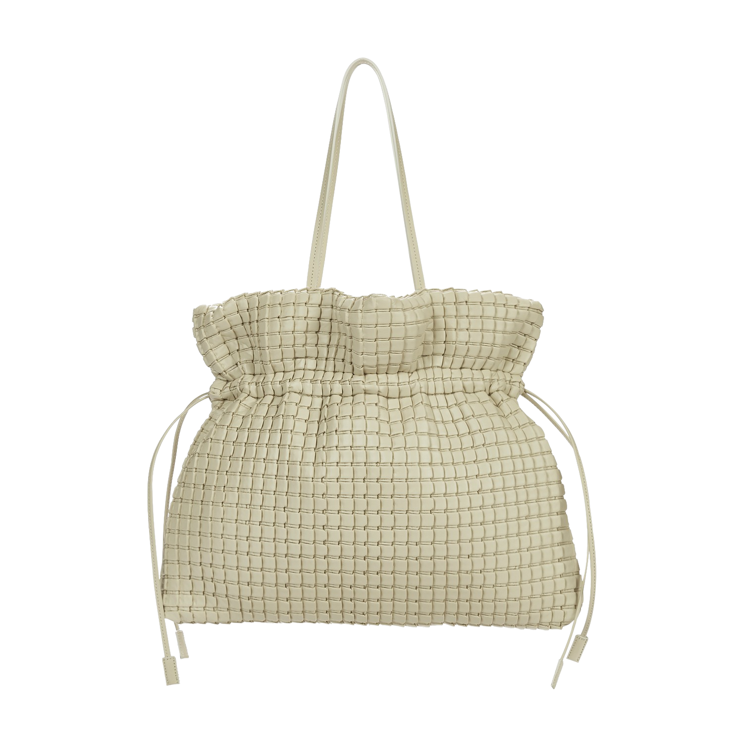 Square Embossed Bag Big Tote Ivory