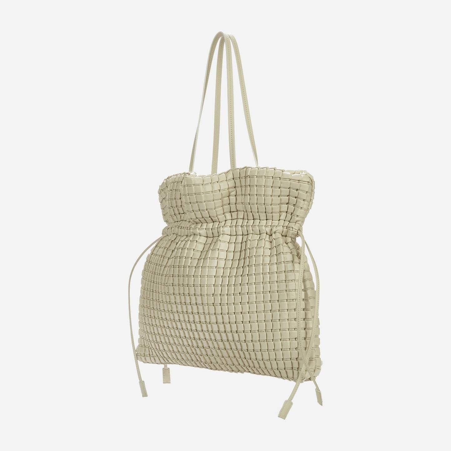 Square Embossed Bag Big Tote Ivory