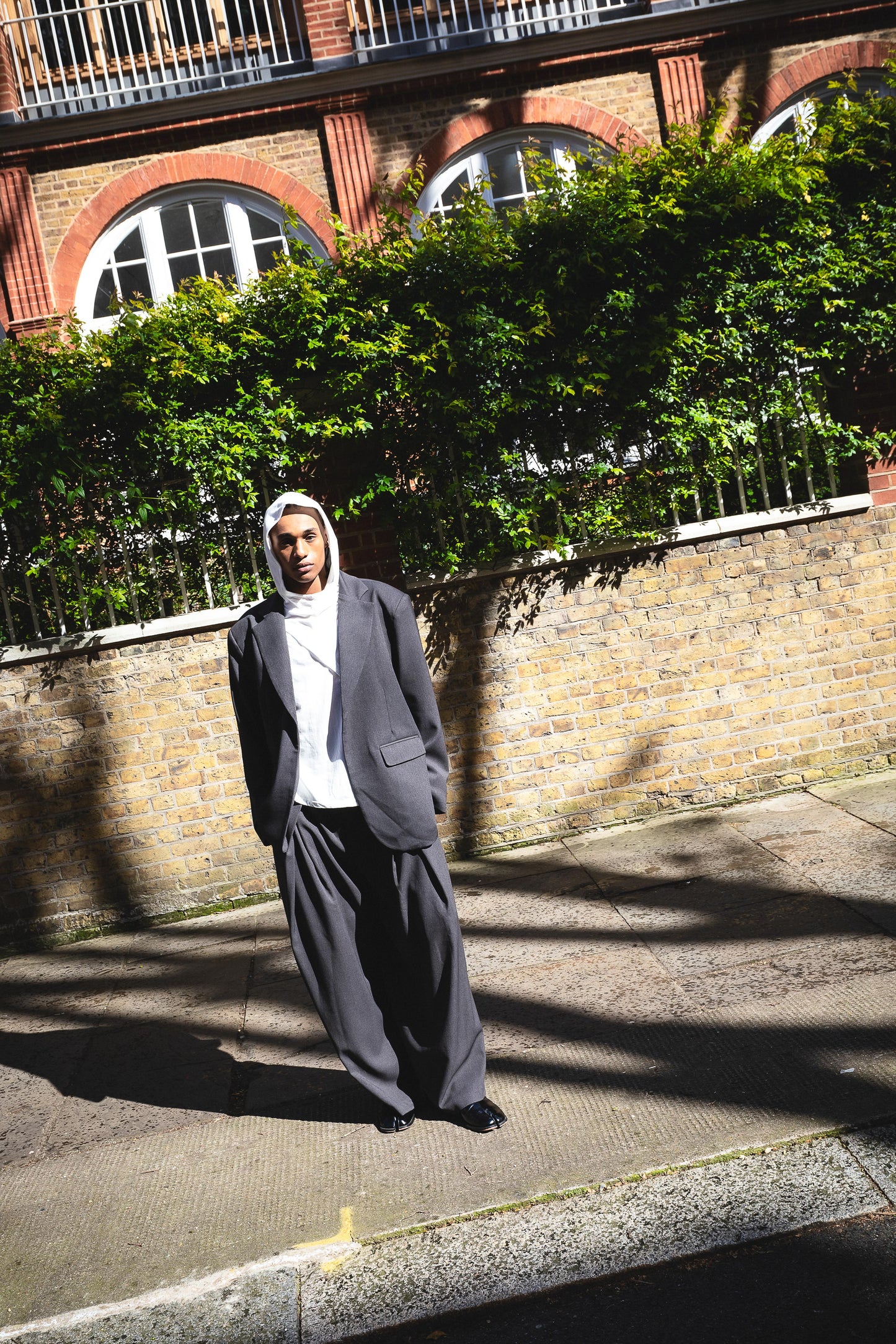 Oversized tailored blazer grey