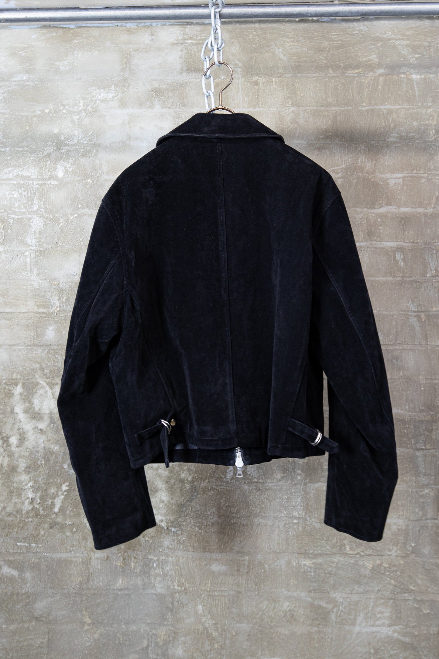 Cropped zip up jacket black