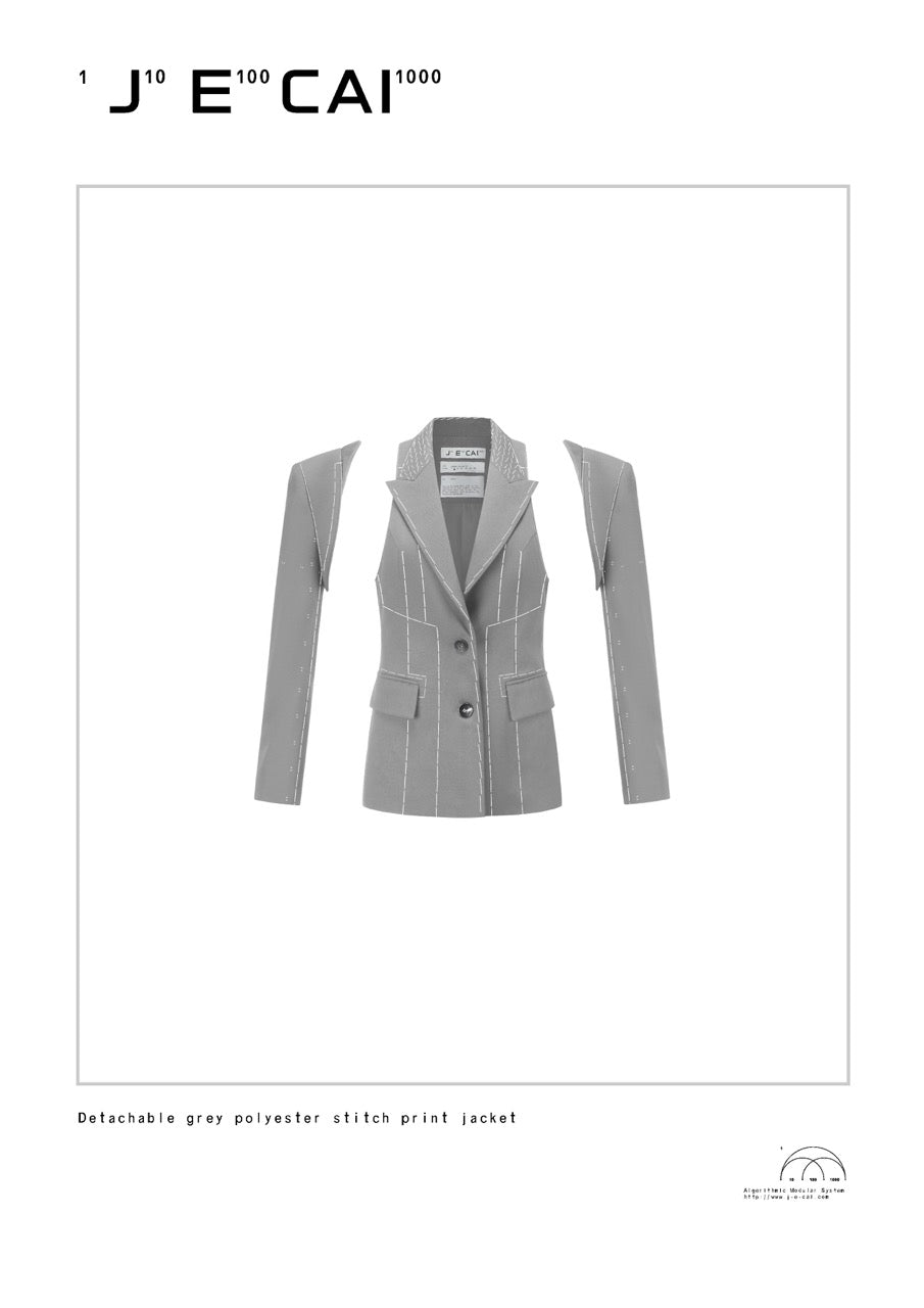Detachable stitch printed jacket