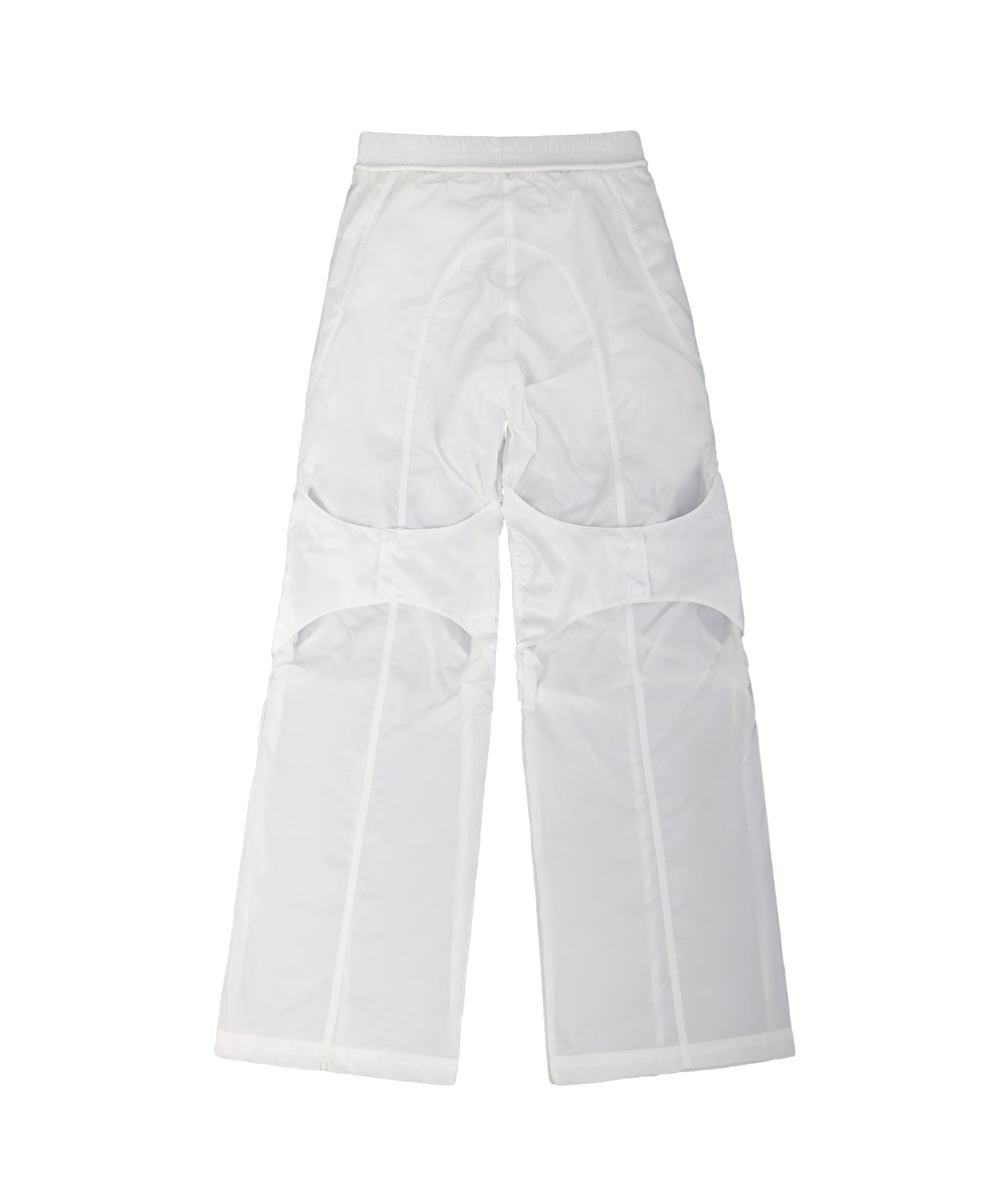 Open snap light pants white