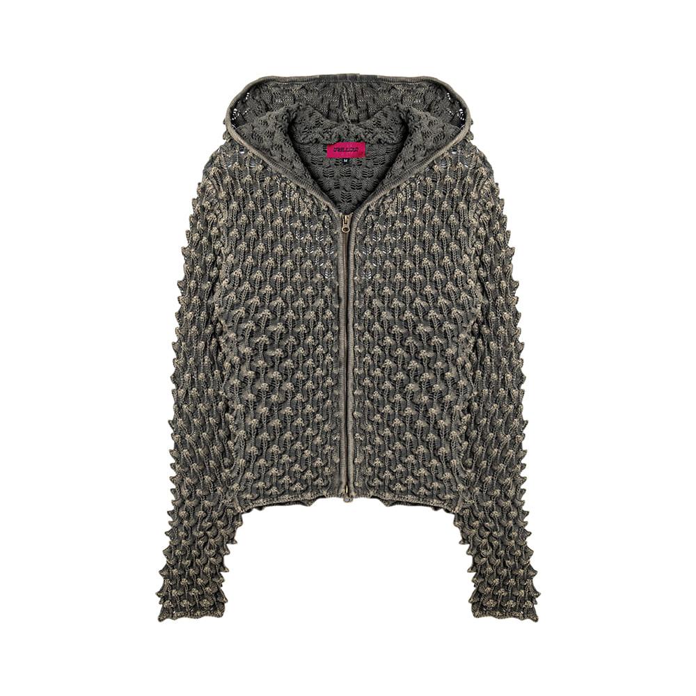 Romanesco knit zip-up Khaki
