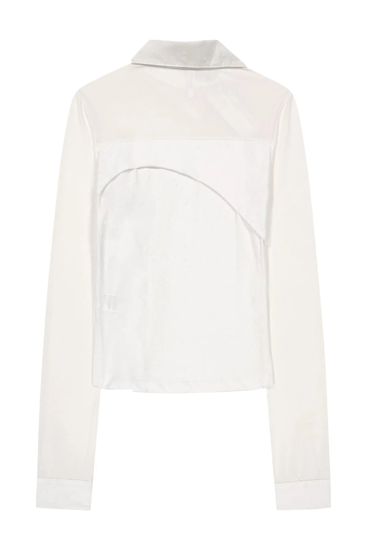 STARCUT JERSEY COLLAR TEE - OFF WHITE
