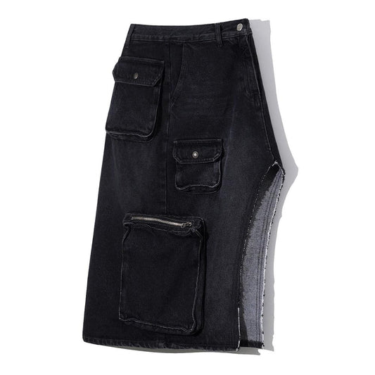 Atypical Cargo Midi Skirt Charcoal