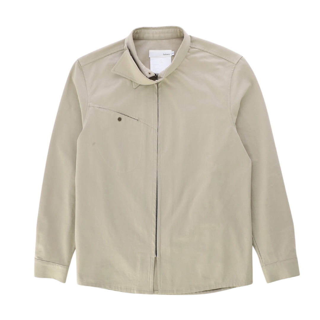 Wind collar zip shirts_ver balance (sand beige)