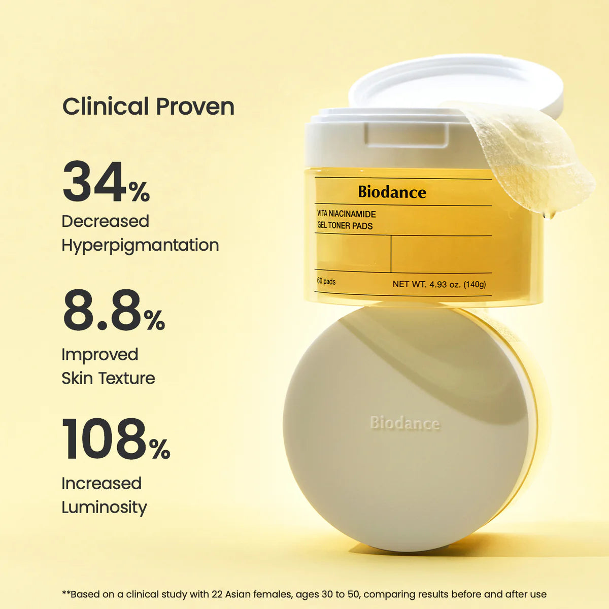 BIODANCE Vita Niacinamide Gel Toner Pads 60Pads