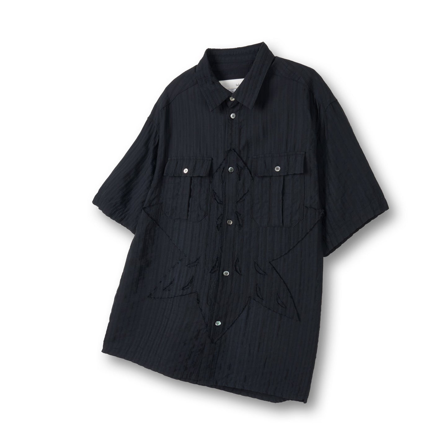Flower shirt ver imbalance black