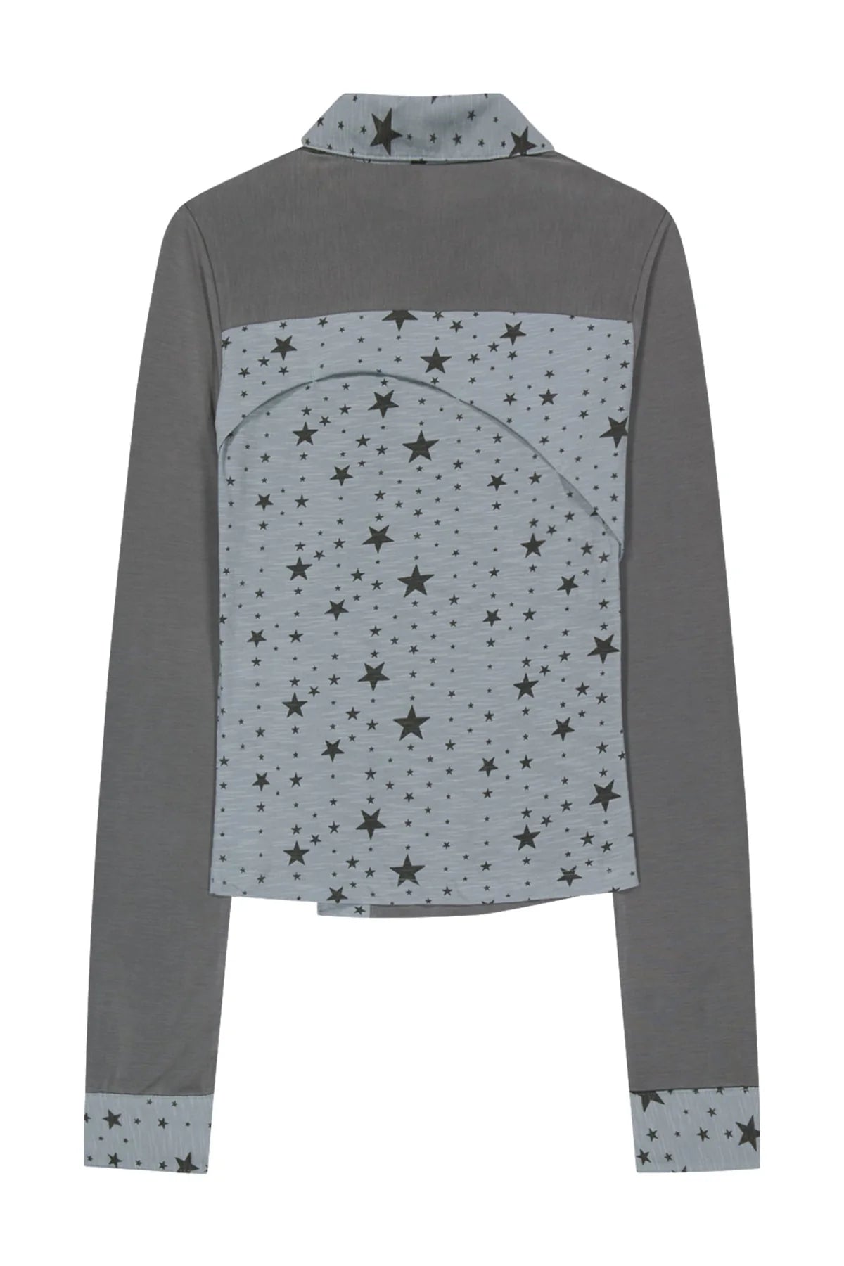 STARCUT JERSEY COLLAR TEE - MINT GREY