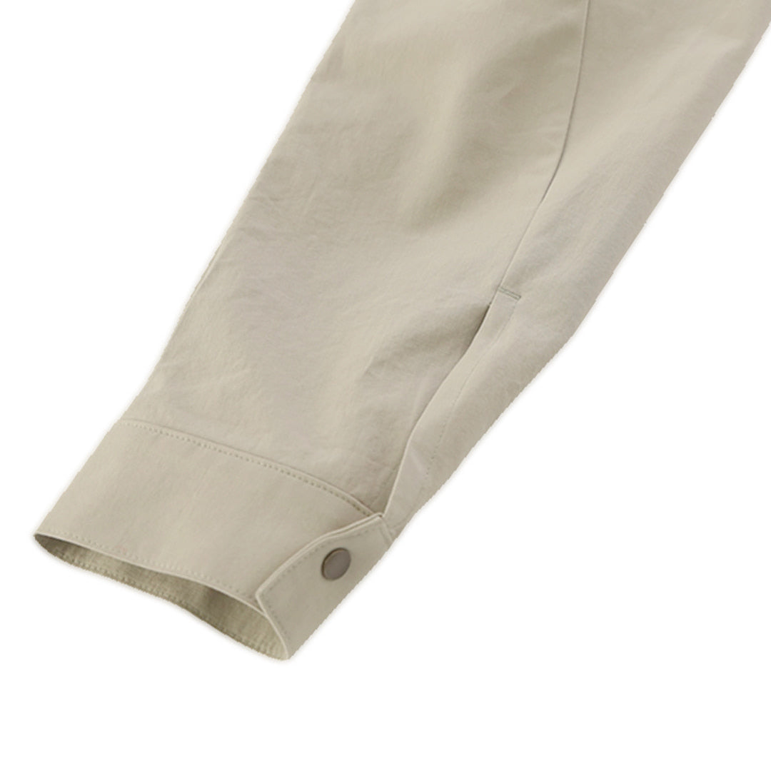 Wind collar zip shirts_ver balance (sand beige)