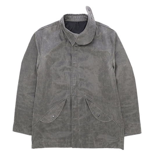 Panel collar field coat_ver imbalance (washed leather)
