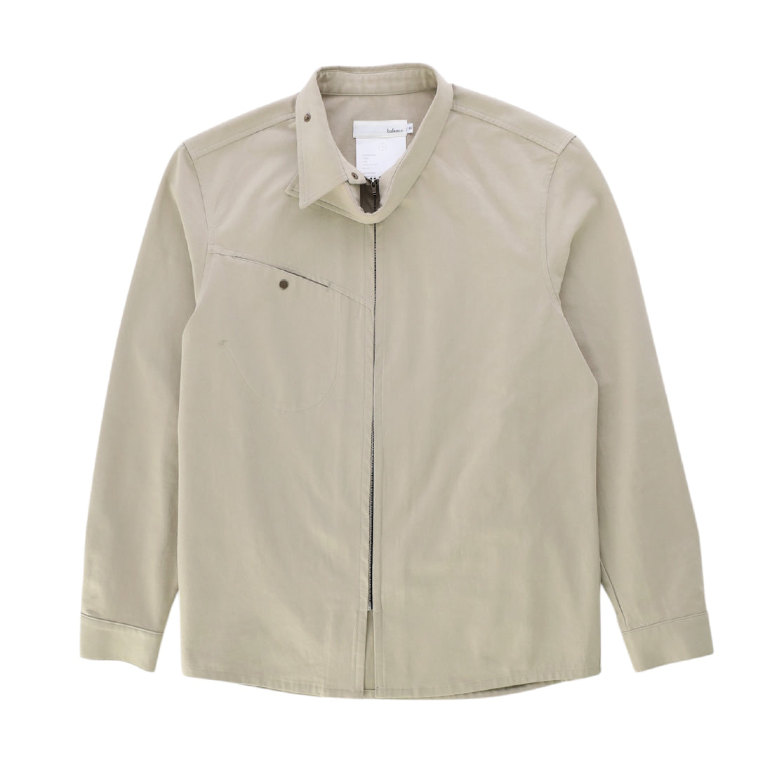 Wind collar zip shirts_ver balance (sand beige)