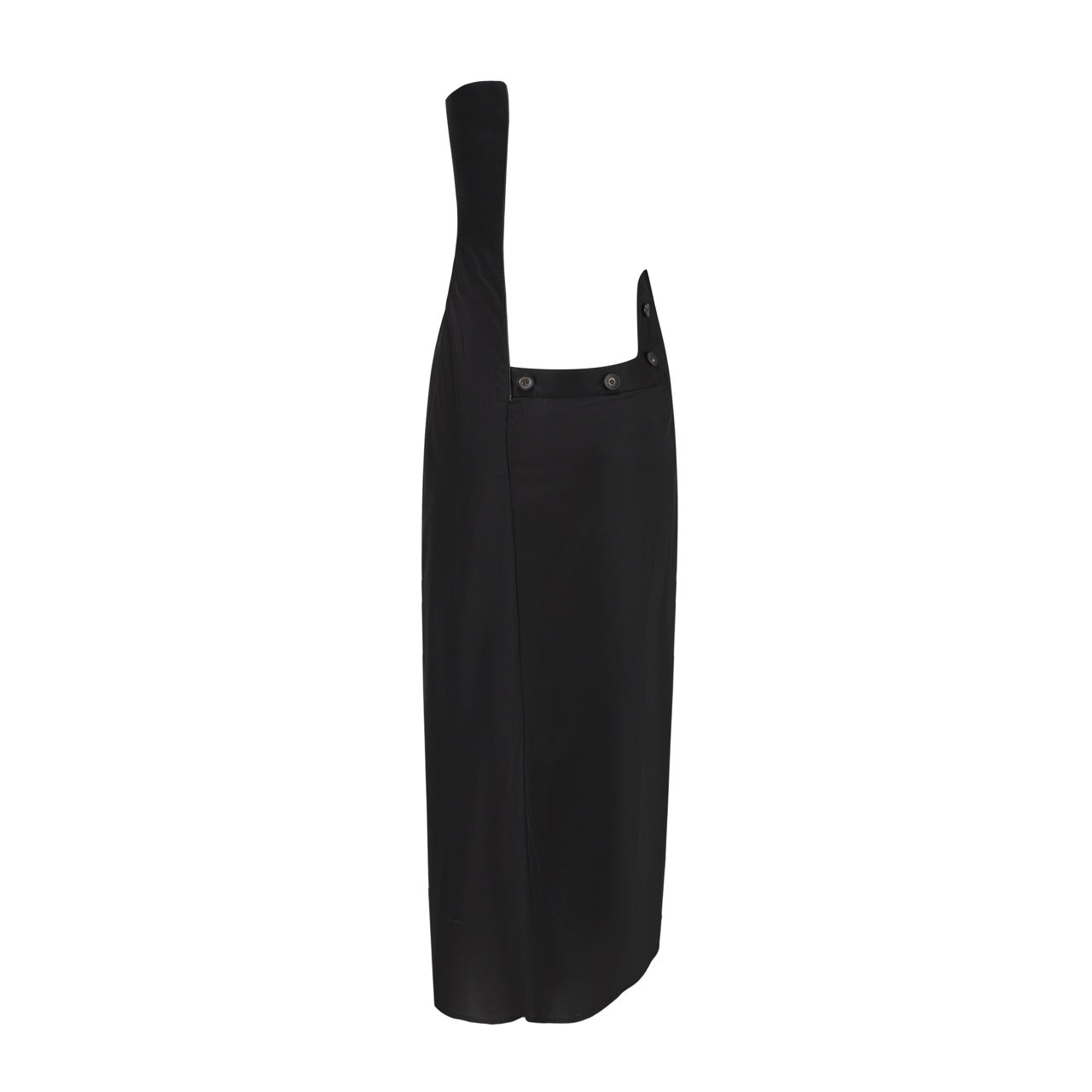 Detachable side-split draped strapless maxi dress