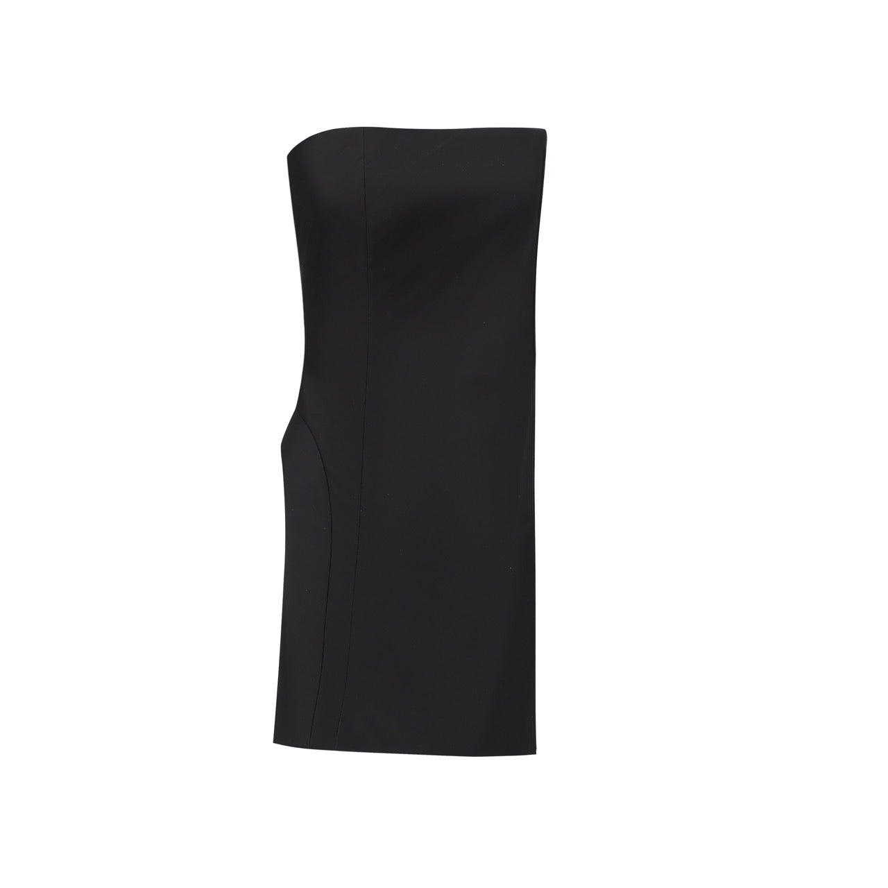Detachable side-split draped strapless maxi dress