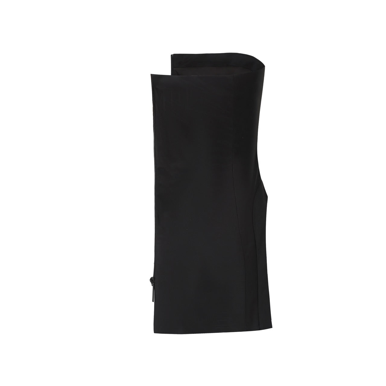 Detachable side-split draped strapless maxi dress