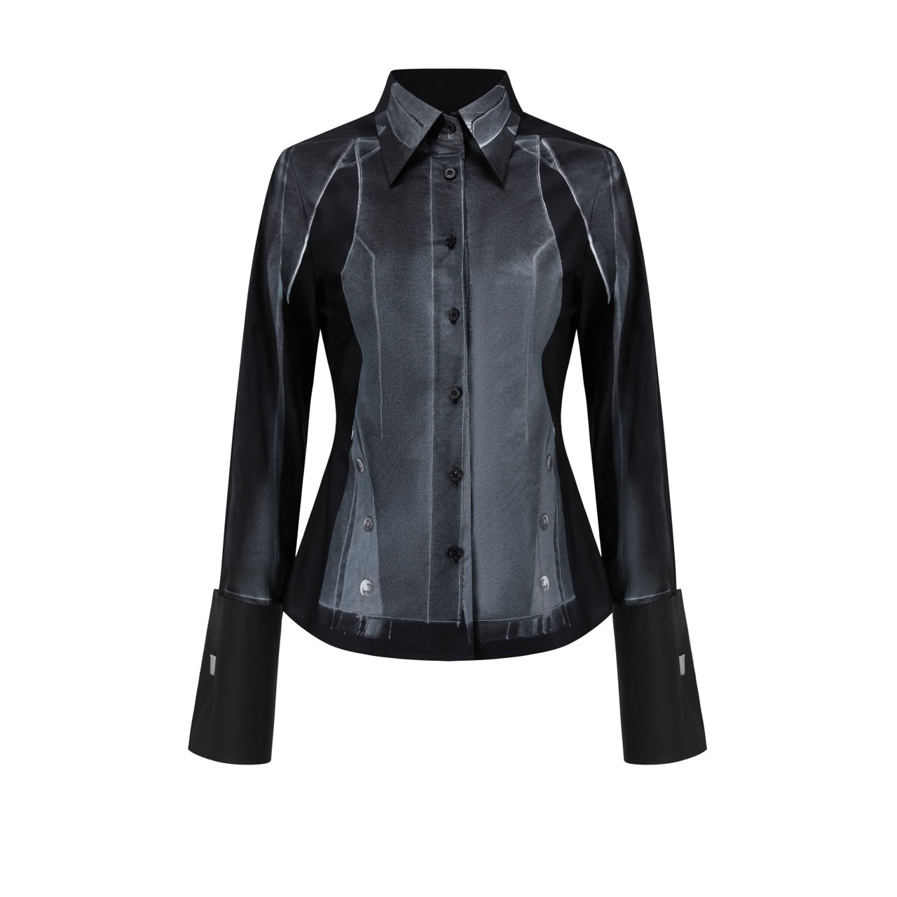 Printed long sleeve shirt slim fit
