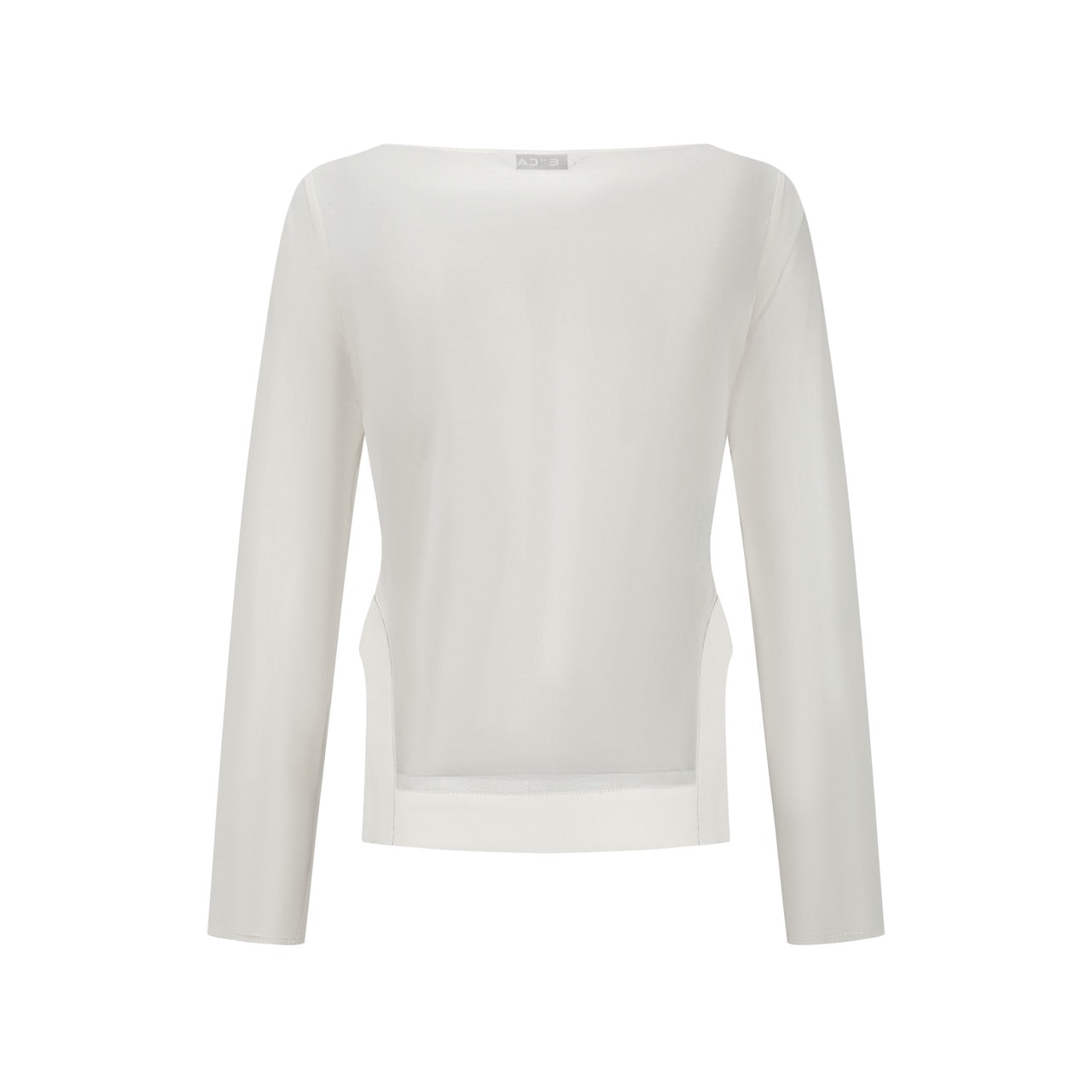 Detachable printed soft tulle long-sleeve top