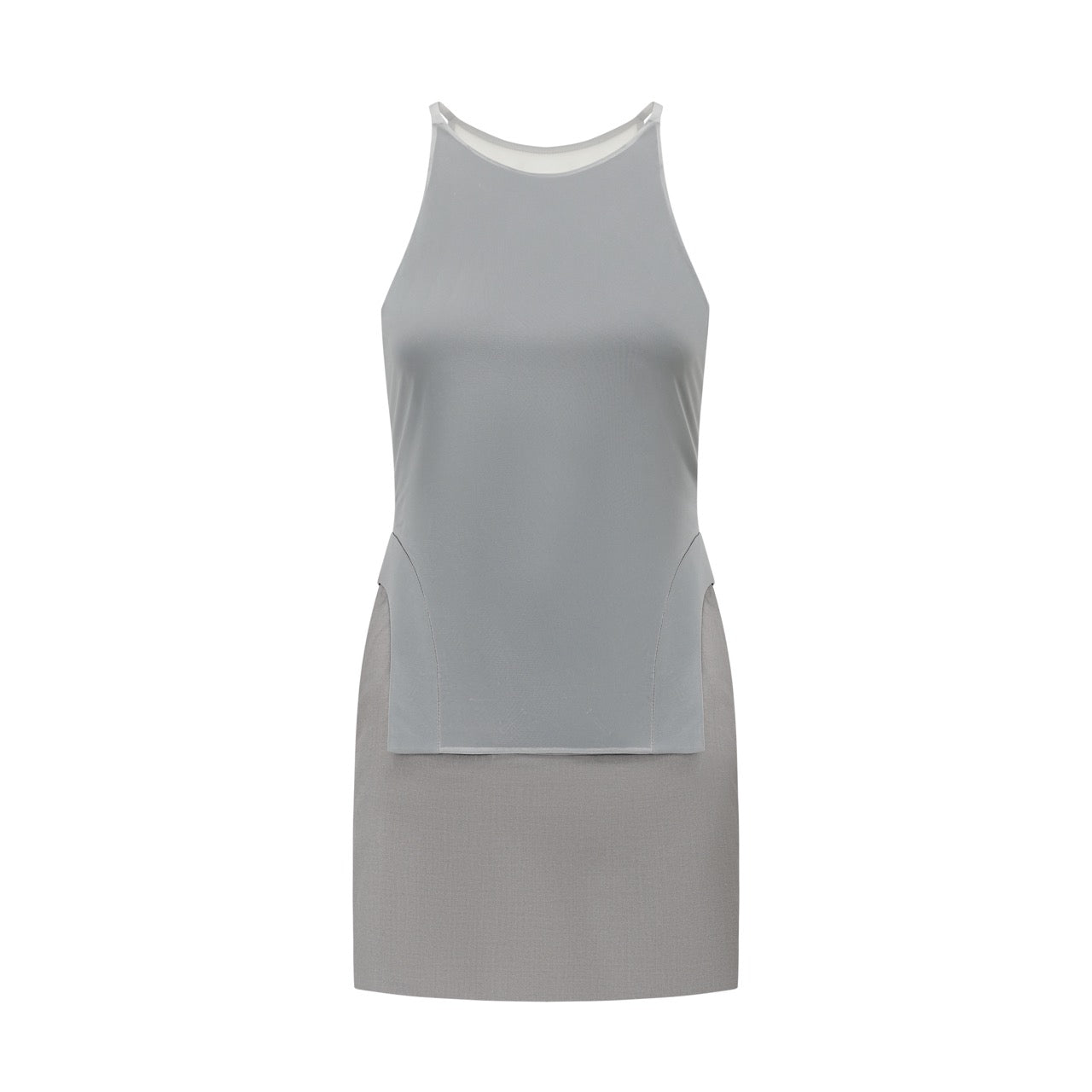 Detachable double layer soft tulle camisole mini dress set - Skirt