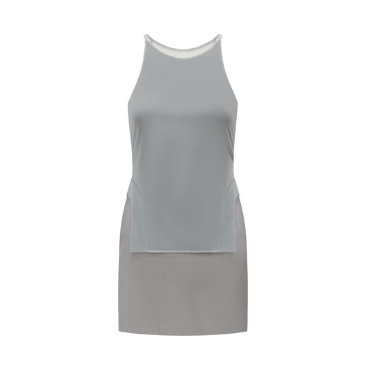 Detachable double layer soft tulle camisole mini dress set - Skirt