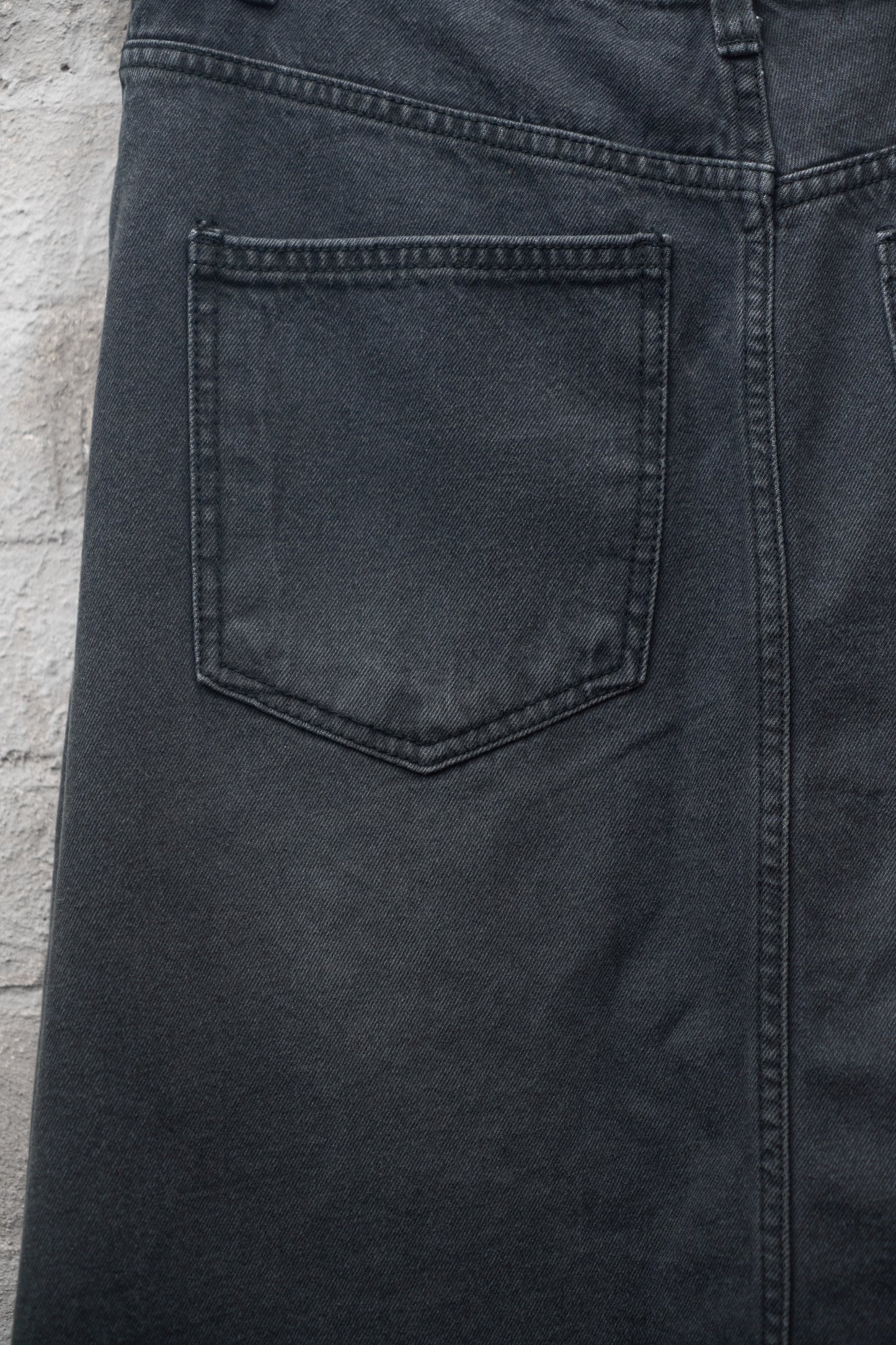 Cross Panel Denim Skirt