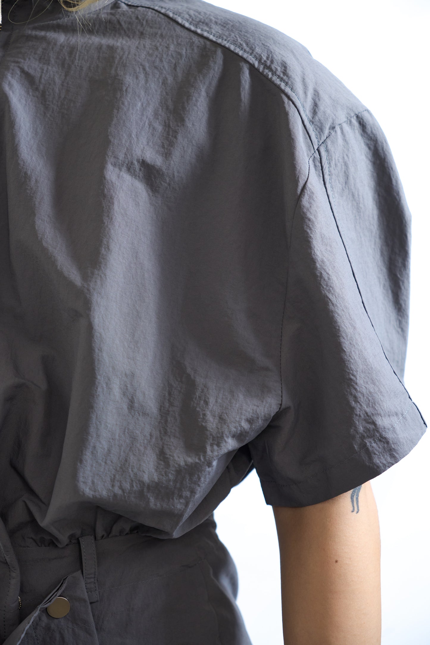 Volume Zip-Up Set Dress Slate Grey