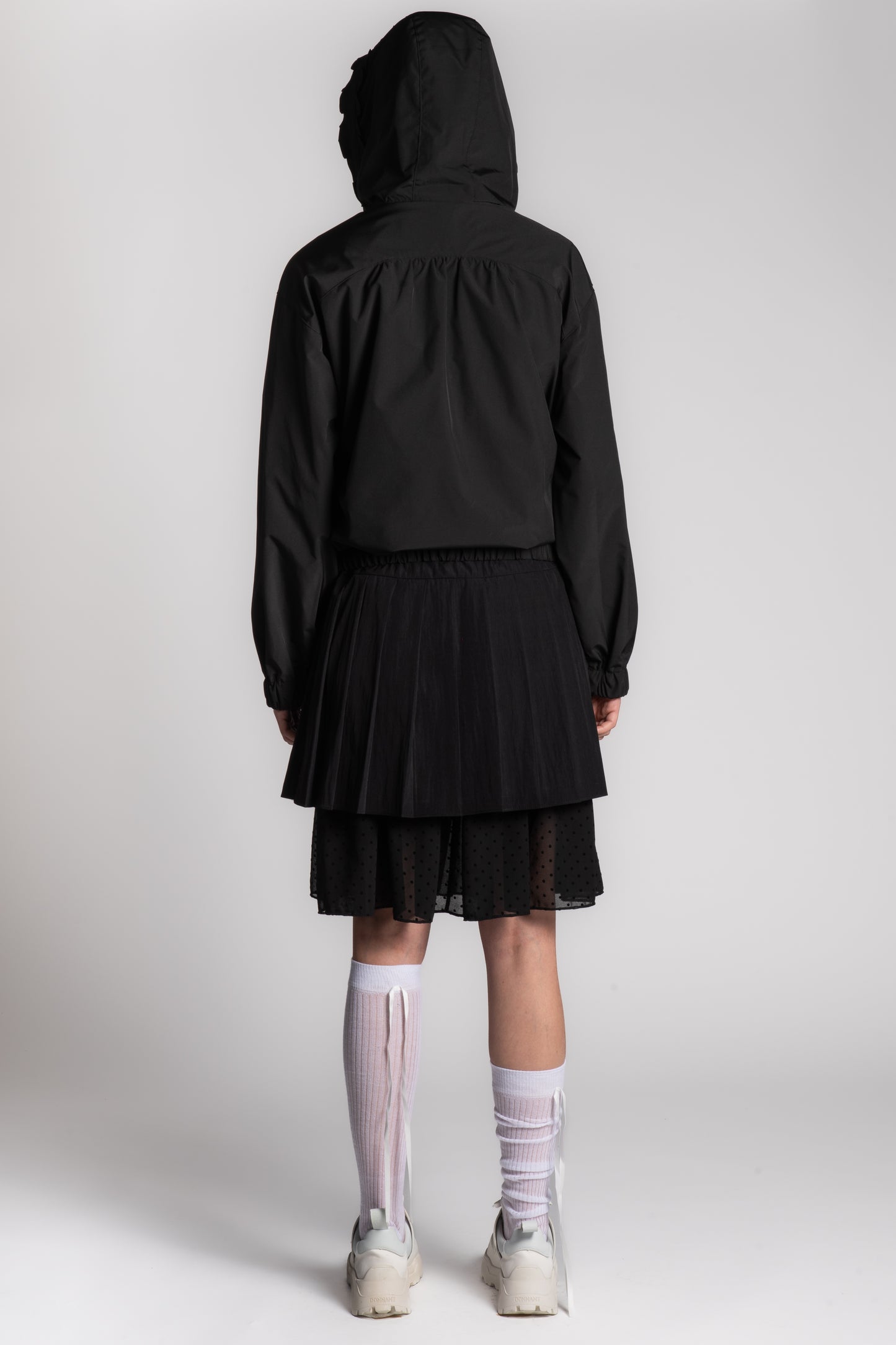Black hooded jacket