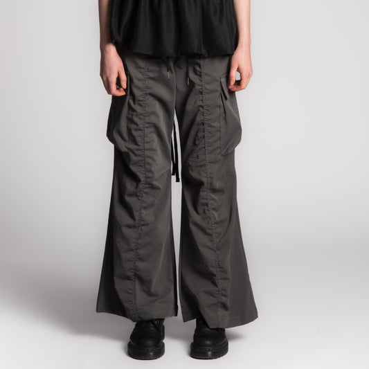 Dark grey cargo drawstring pants