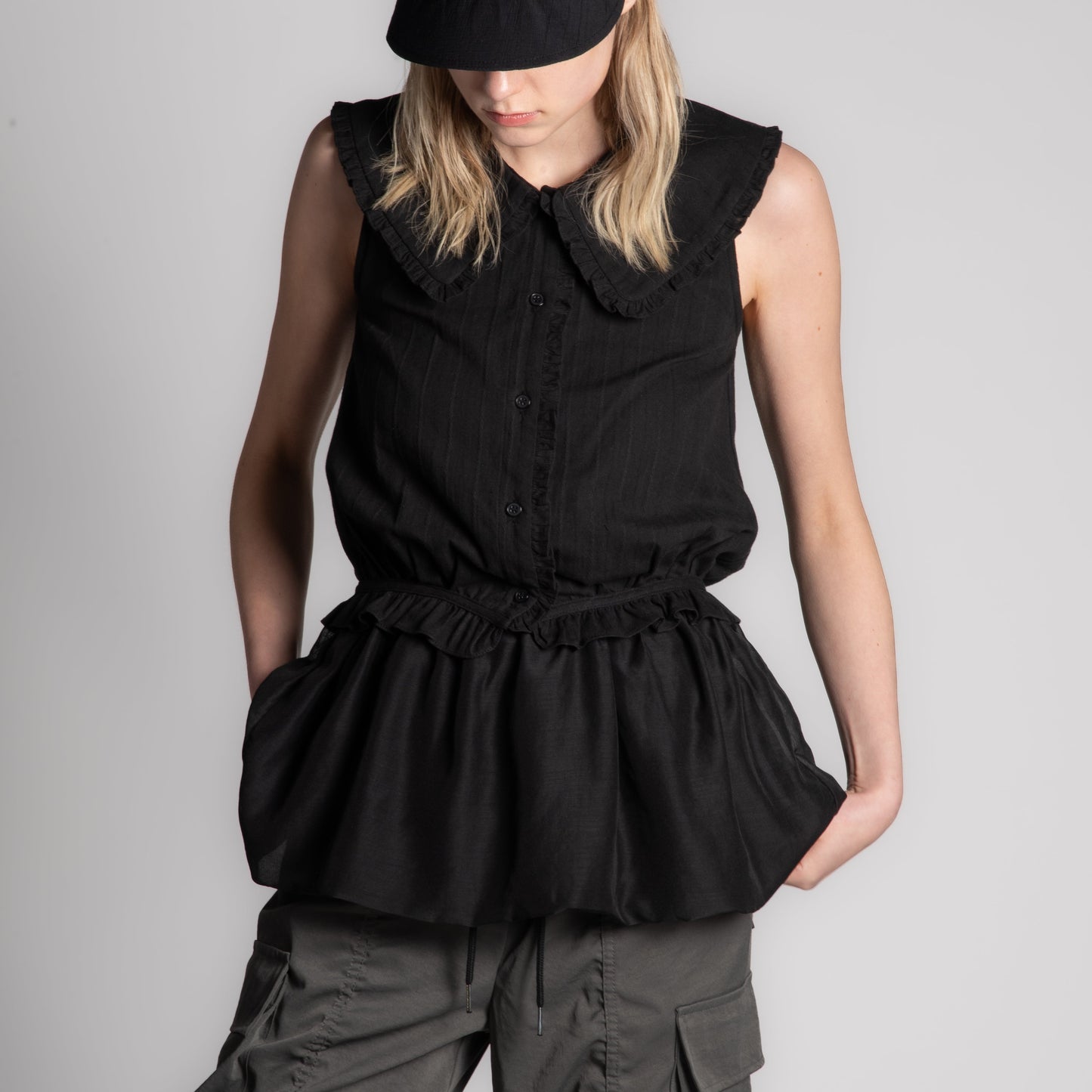 Ruffle collar blouse