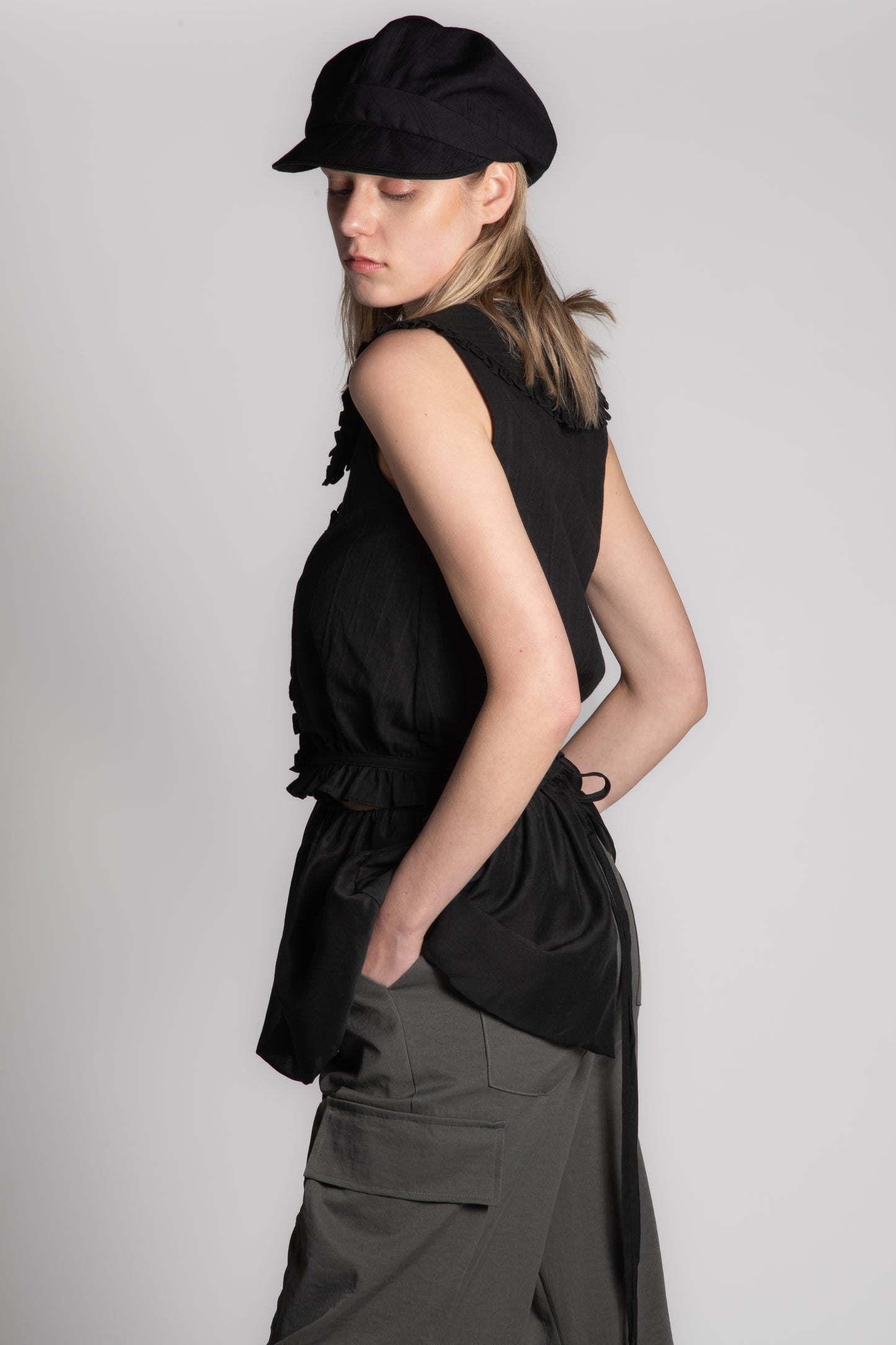 Ruffle collar blouse