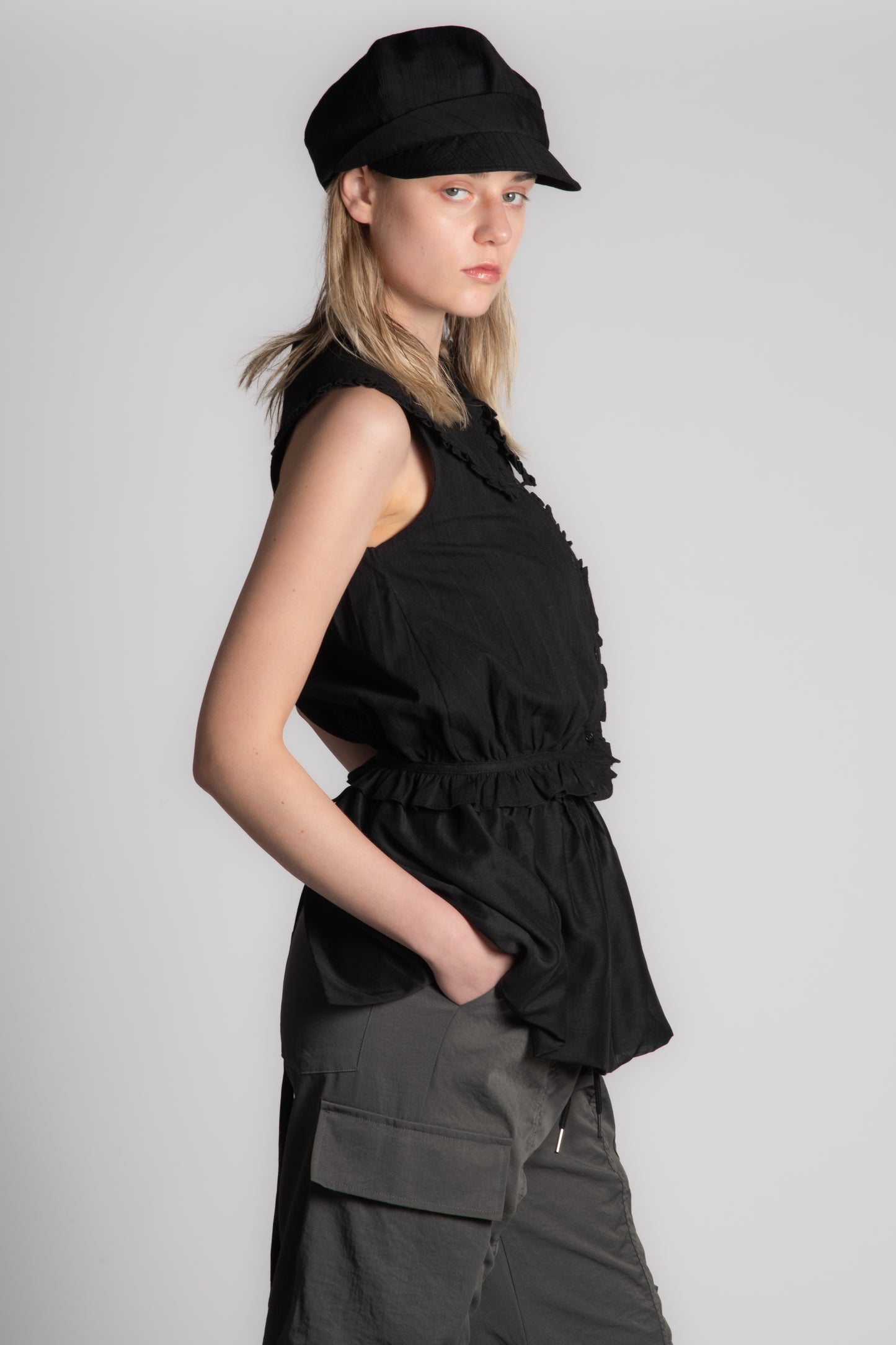 Ruffle collar blouse