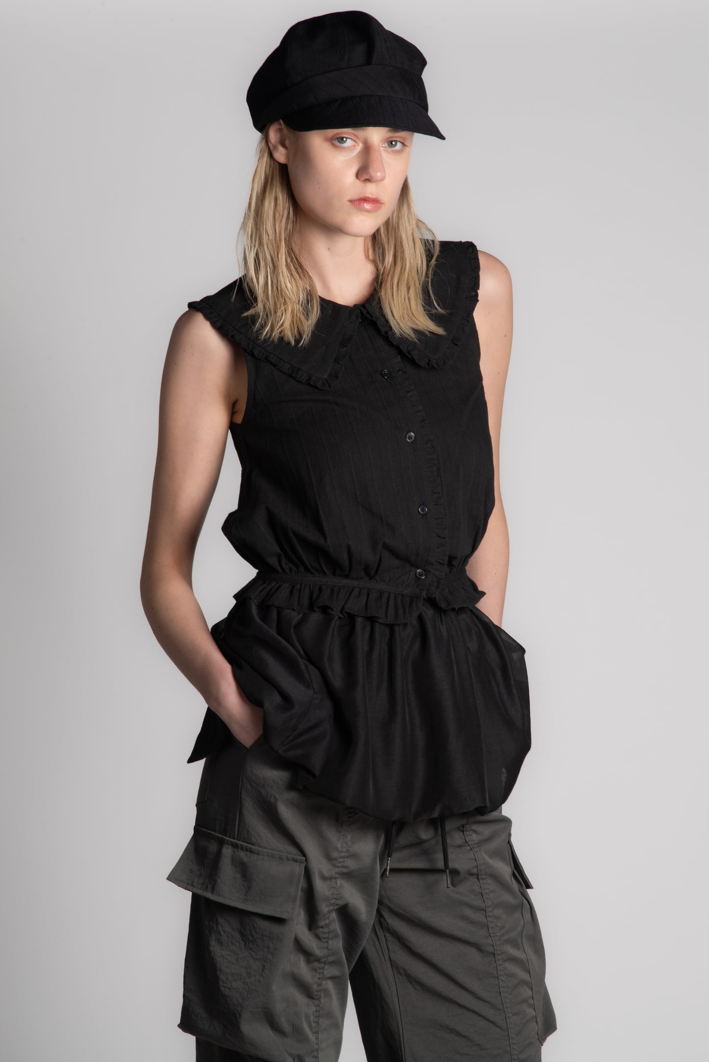 Ruffle collar blouse