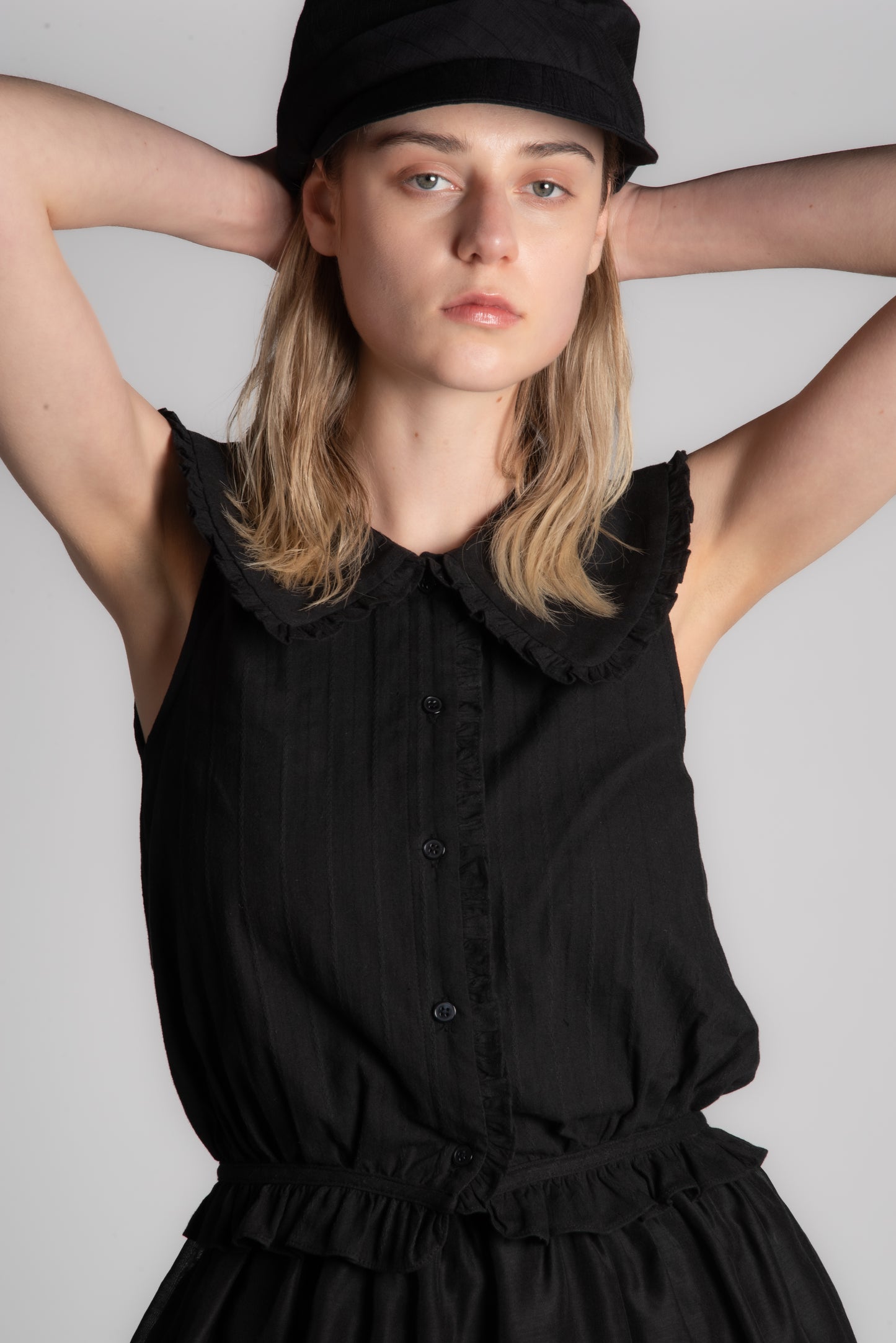 Ruffle collar blouse