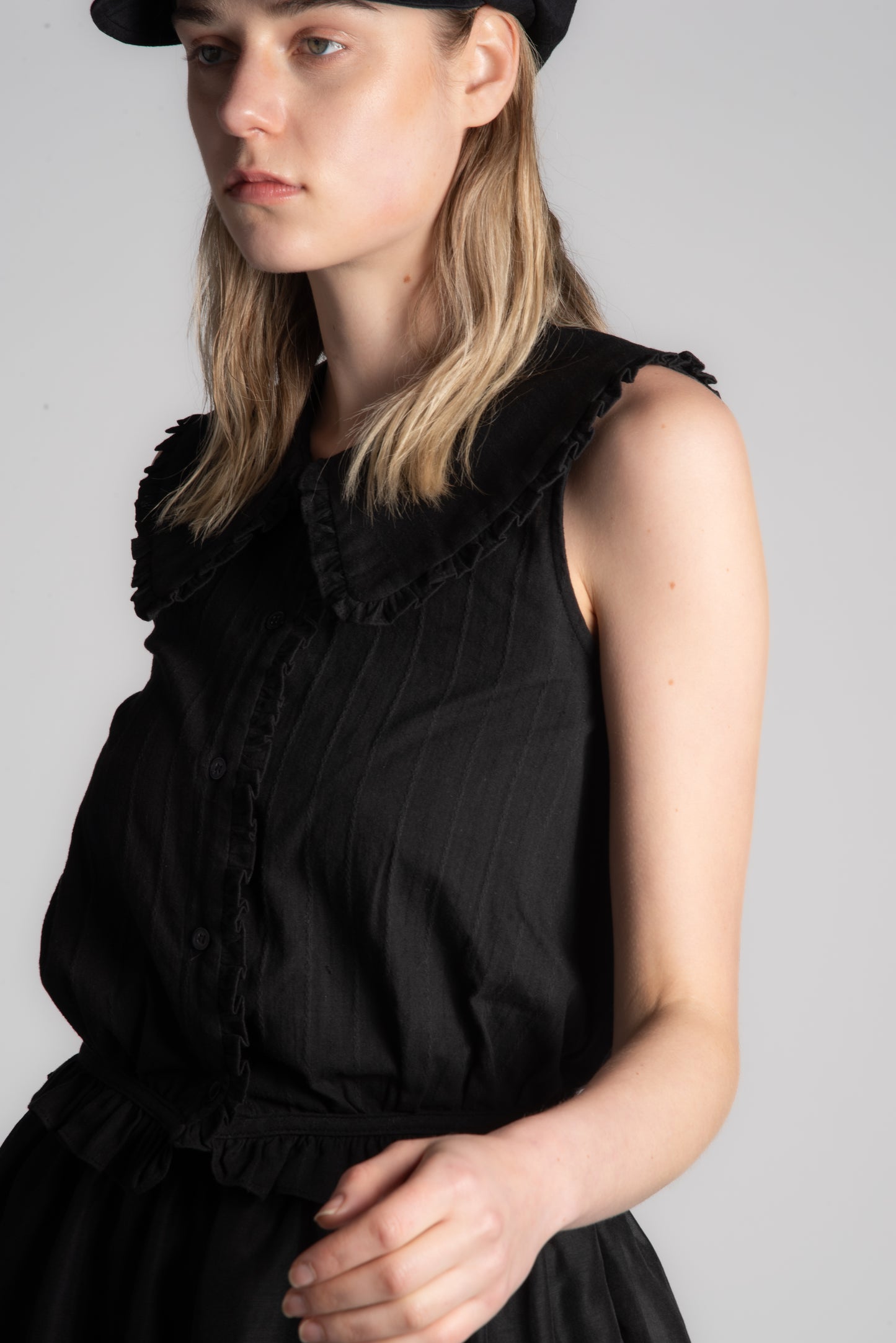 Ruffle collar blouse