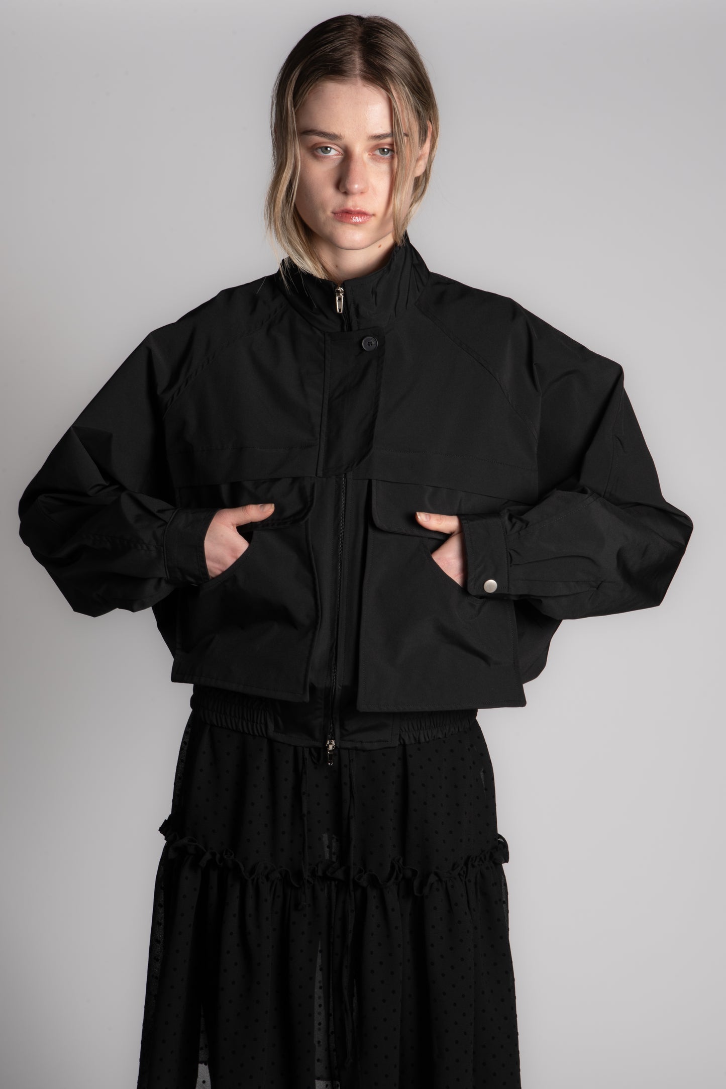 Black big pockets jacket