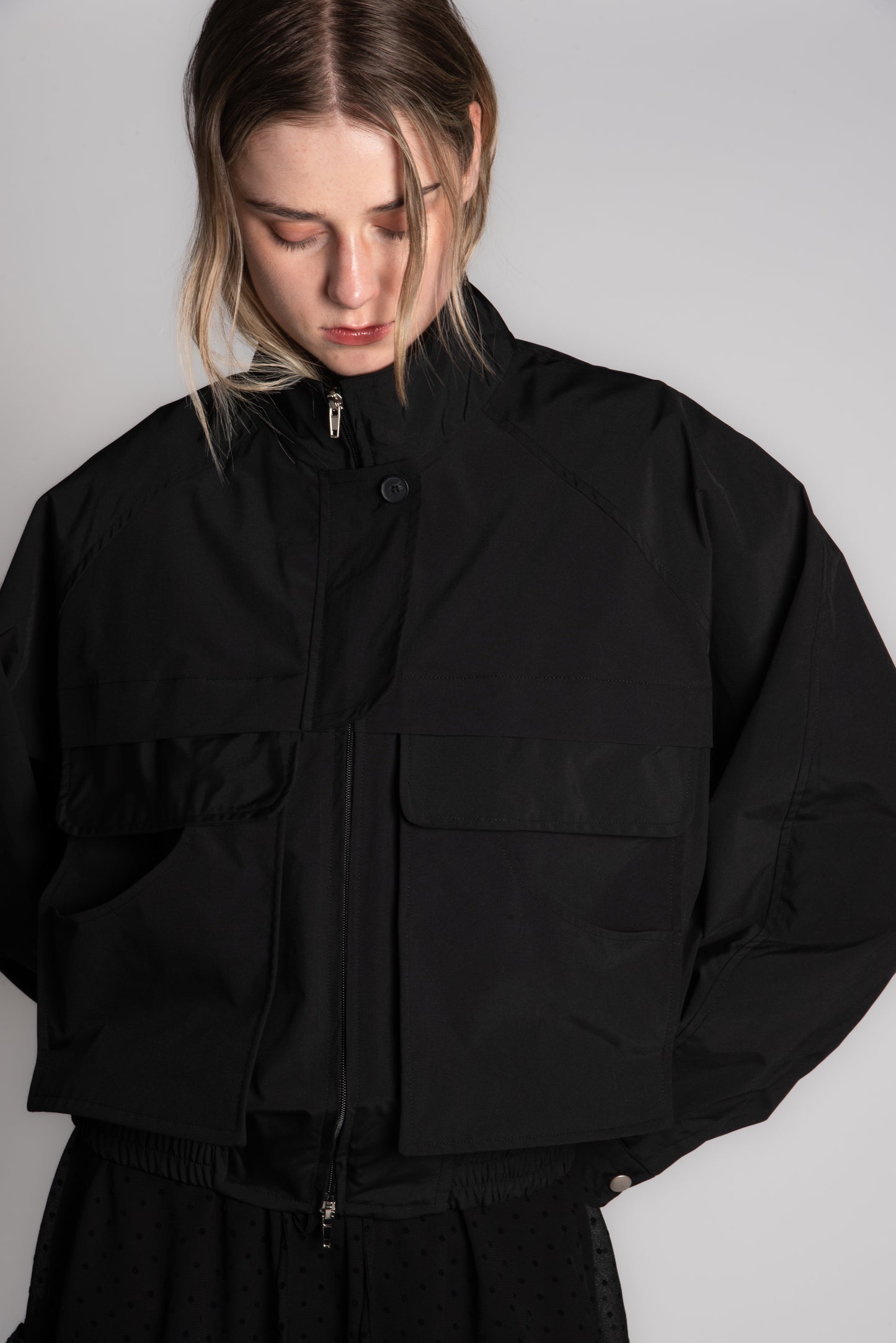 Black big pockets jacket