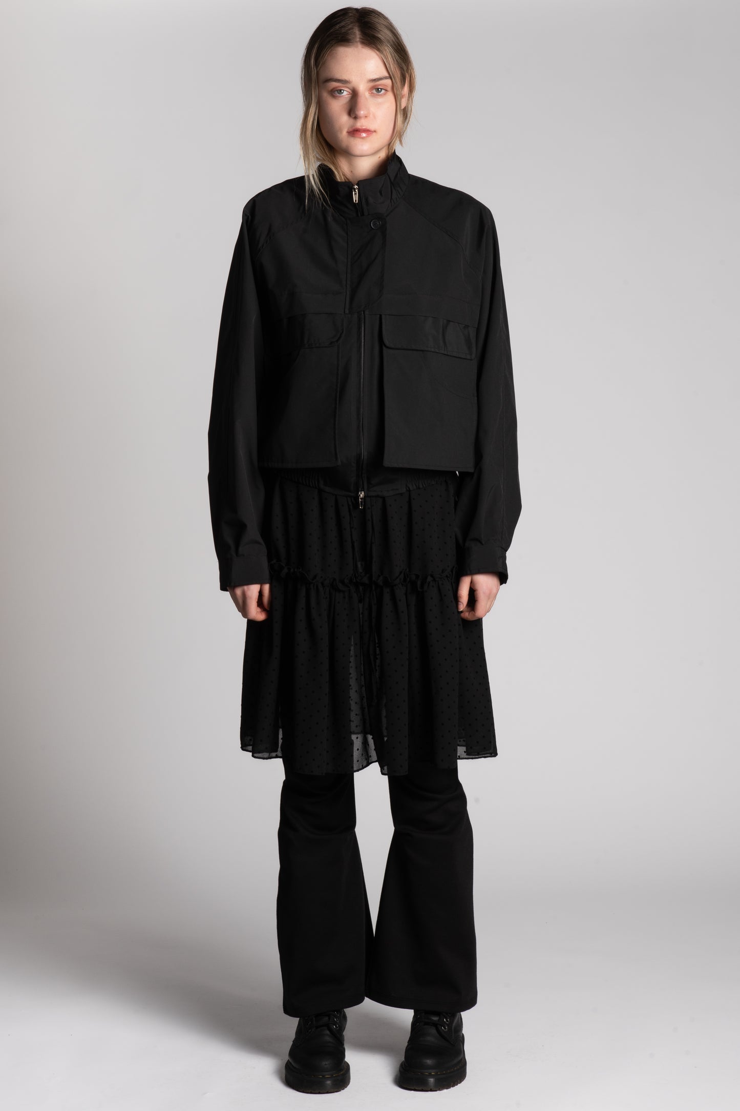 Black big pockets jacket