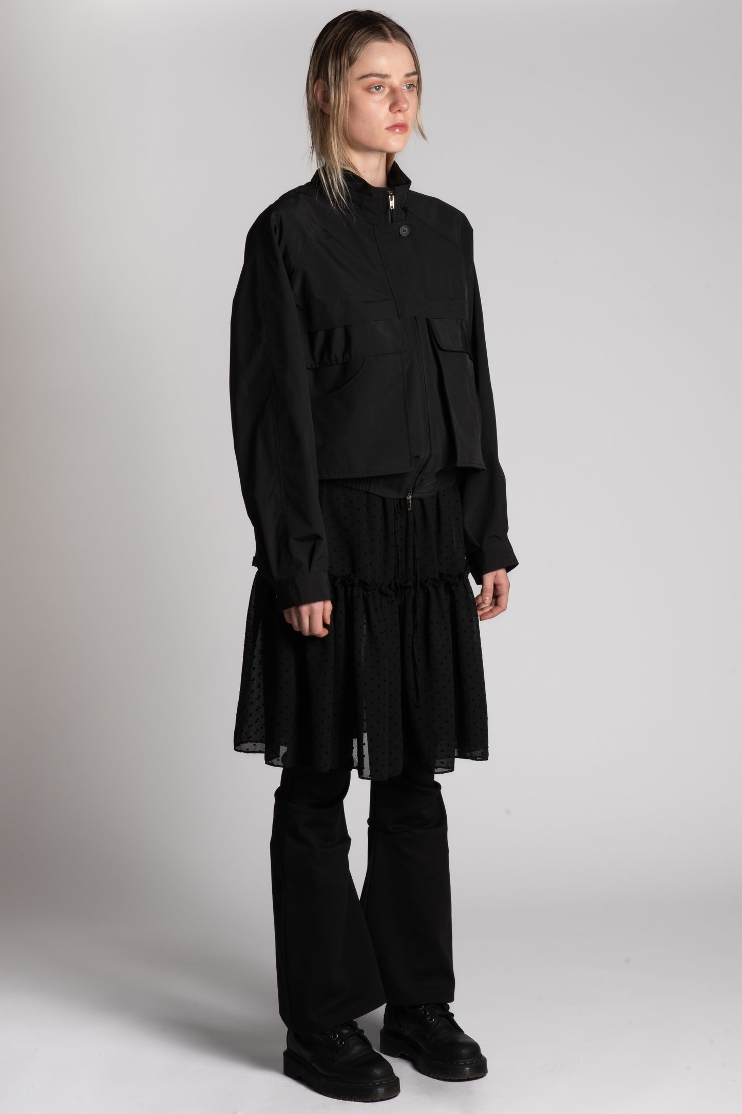 Black big pockets jacket