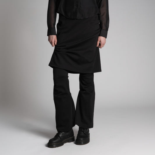 Black skirt layerd pants