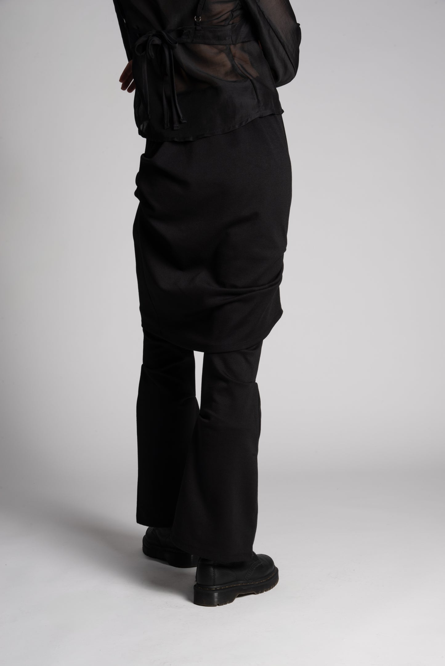 Black skirt layerd pants
