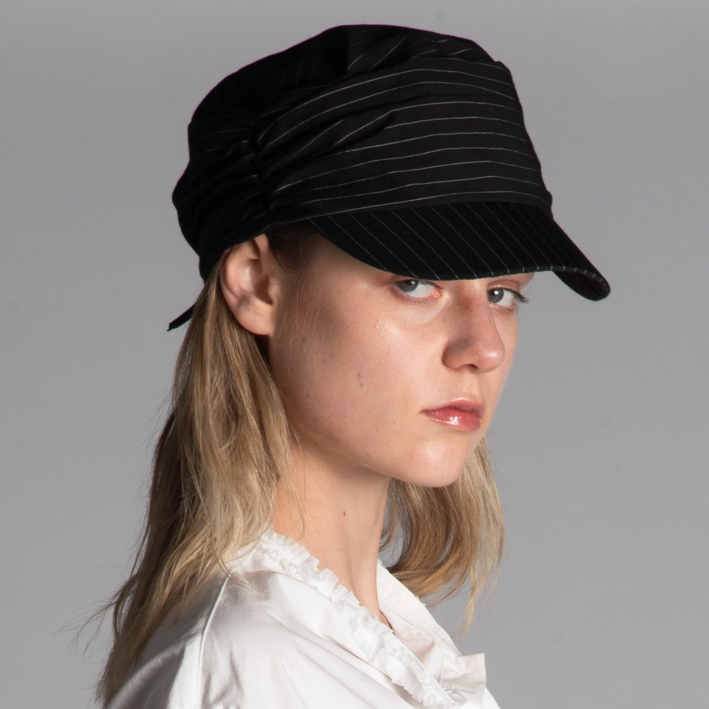 Black striped hunting cap