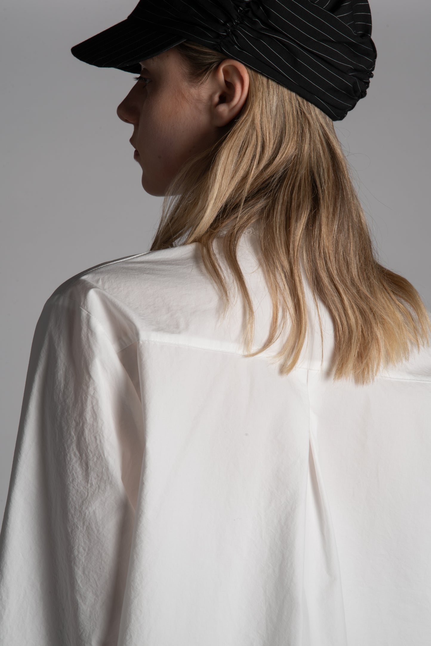White ruffle tie cotton skirt