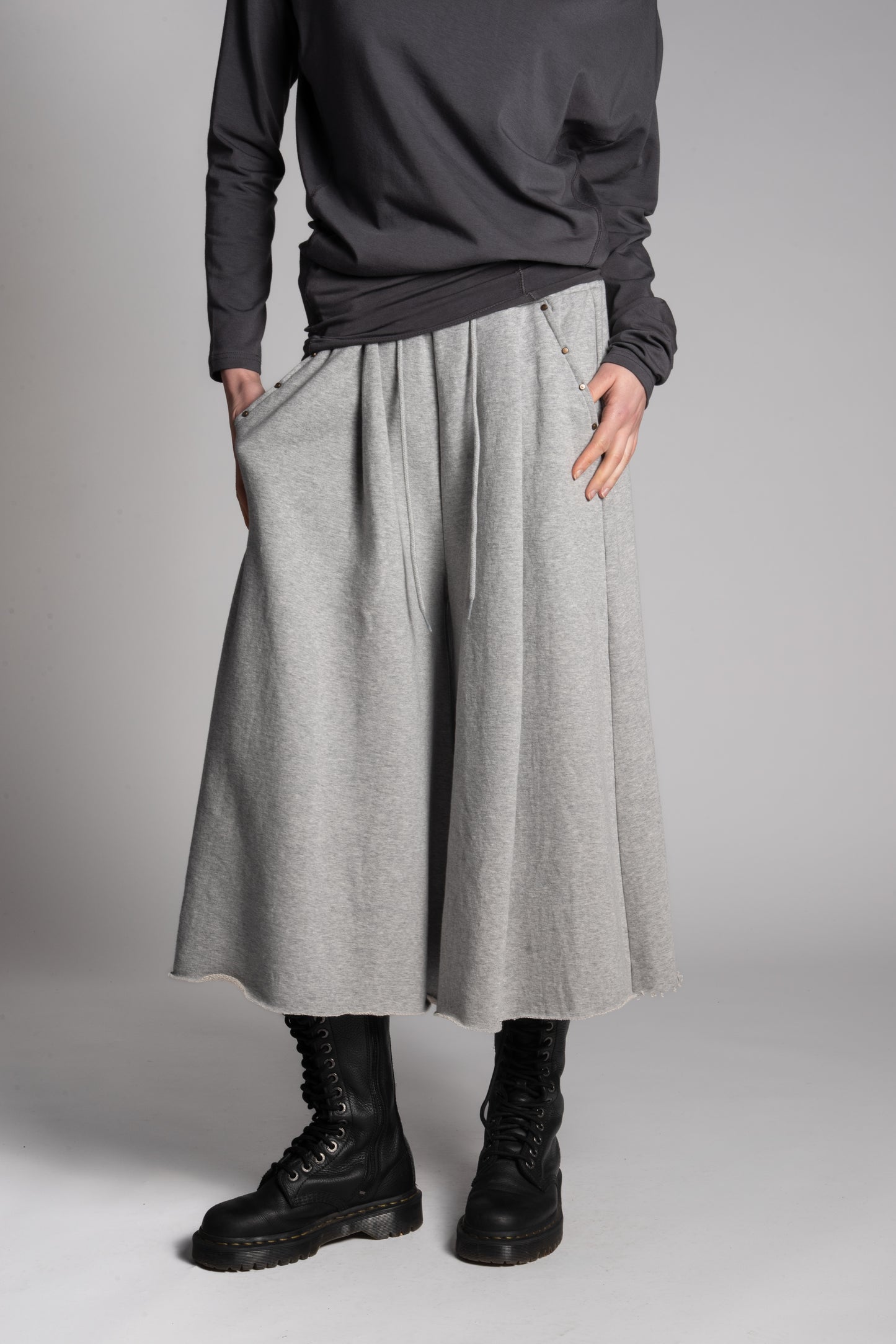 Grey bermuda trousers