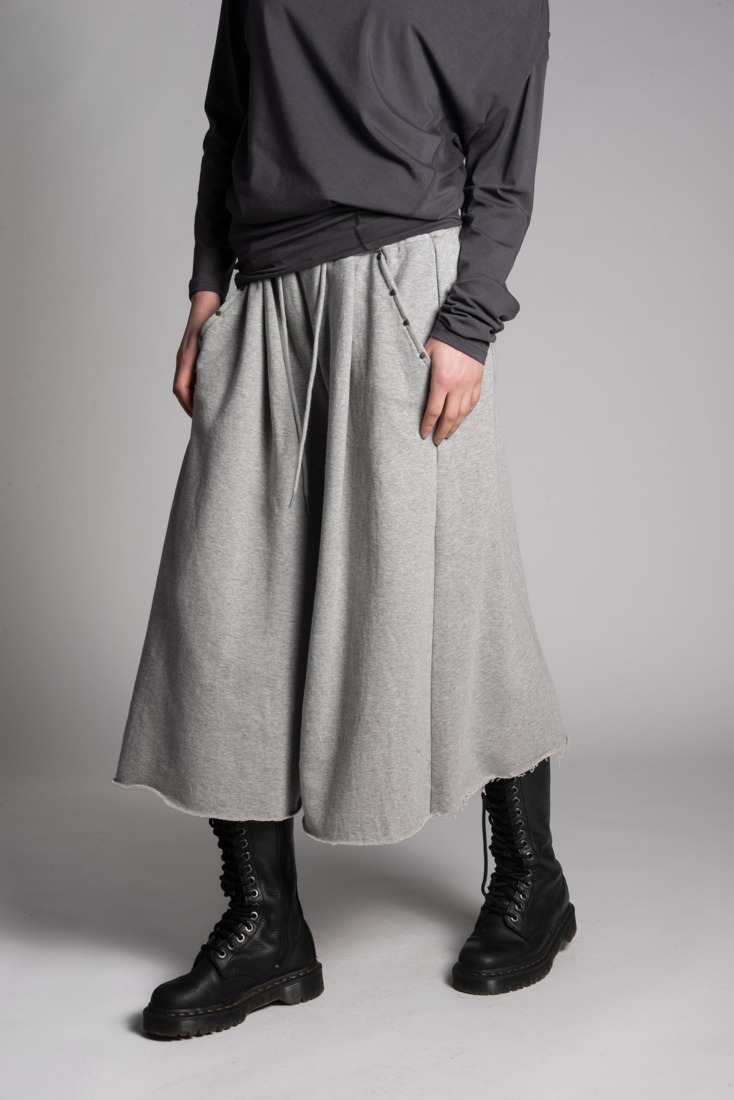 Grey bermuda trousers
