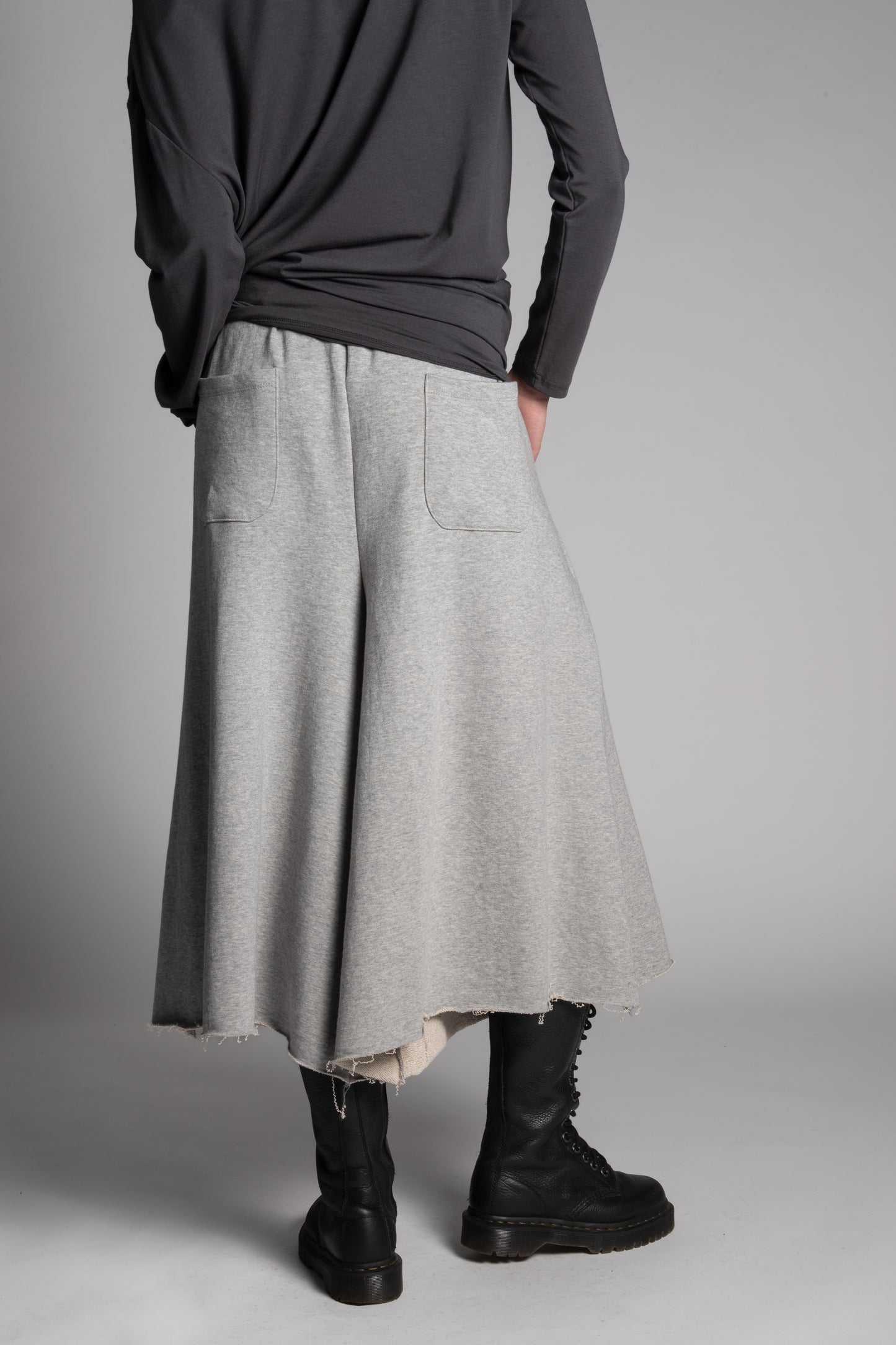 Grey bermuda trousers